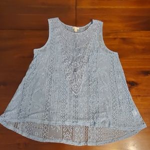 Eyeshadow lace and crocheted tank